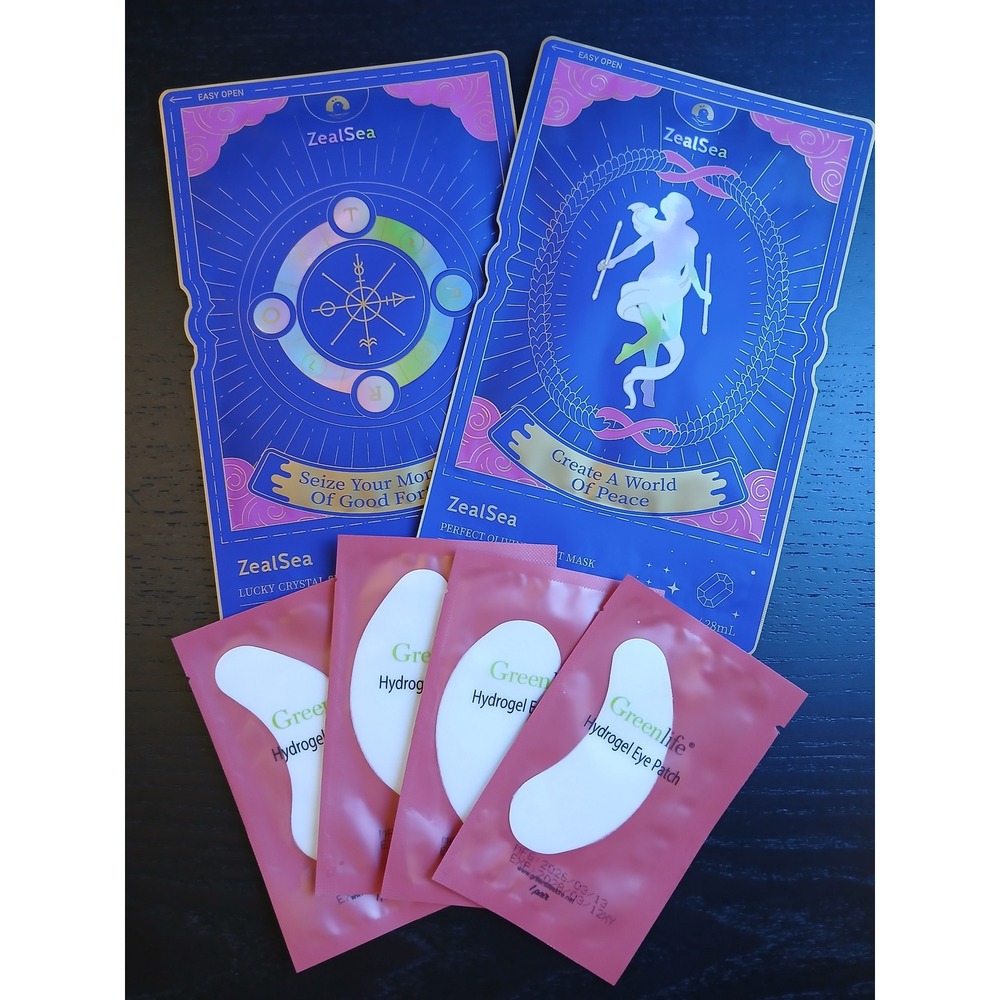 ZealSea Sheet Mask Set & Greenlife Hydrogel Eye Patches Skincare Bundle 6pc